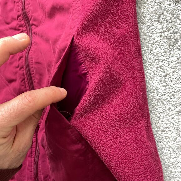 Columbia Jacket Womens Small Pink Magenta Soft Fleece Full Zip Hiking Outdoor - Picture 9 of 16
